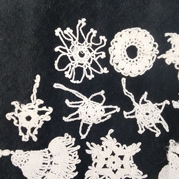 14 Handmade Crochet Snowflakes and Stars Christmas Ornaments Window Decor - Picture 2 of 8